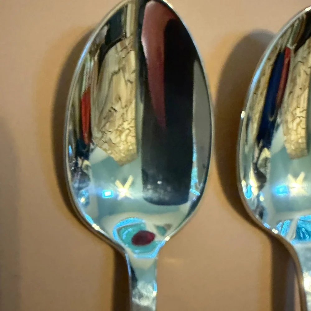 Gorham Baluster Hammered 18/8 Stainless Soup Spoons Tablespoons Set of 4 7